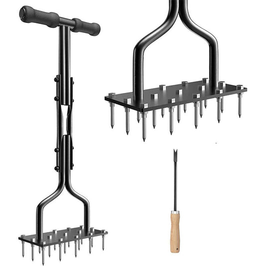 Aérateur pour pelouse, conception automatique pour nettoyer la saleté et les feuille